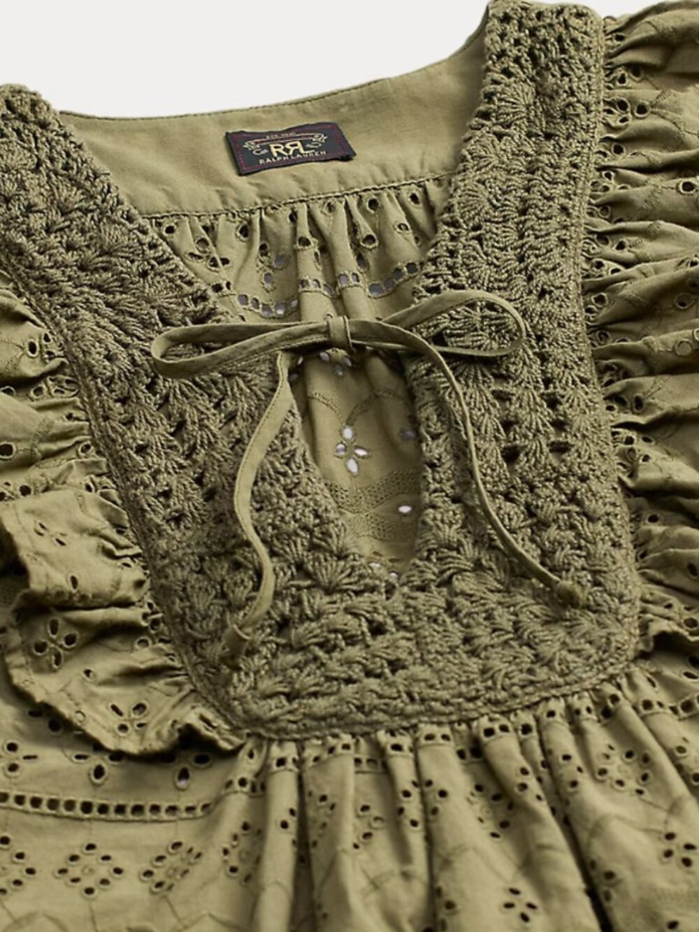 NEW RRL Ralph Lauren Eyelet Embroidered Blouse - Picture 2 of 15